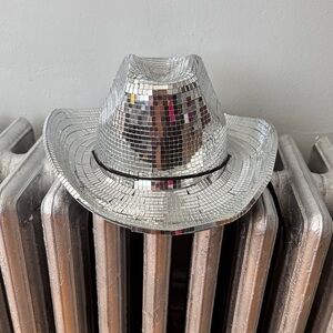 Silver Disco Cowboy Hat